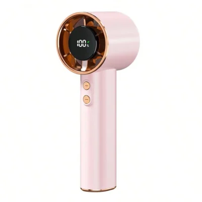 Portable Handheld Fan, Adjustable Mini Fan, USB Charging Cable Included, Digital Display Small Hair Dryer For Home Office Outdoor